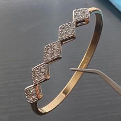 14k gold plated bangle