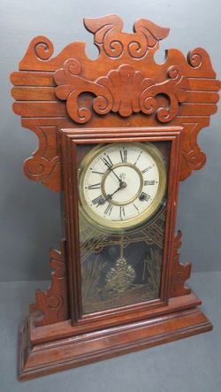 WATERBURY Victorian Gingerbread Mantel Clock