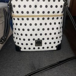 Dooney And Bourkes Black And White Polka Dot Purse