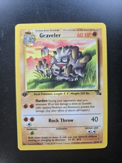 Pokemon Fossil 1st Edition Graveler