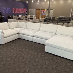 Beige White Cloud Feather Sectional