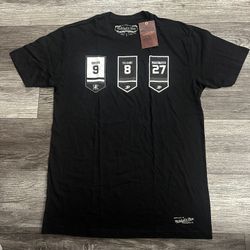 Men’s Mitchell And Ness Anaheim Ducks Banner Shirt Large Paul Kariya Teemu Selanne Scott Niedermayer