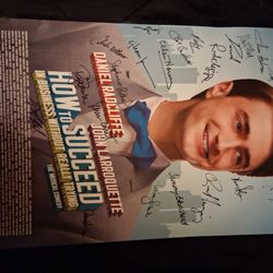 Poster For The Musical How To Succeed Autographed By All Actors. 