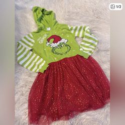 Girls Grinch Christmas Dress