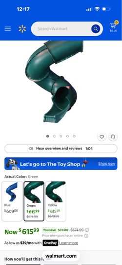 Green Tube Spiral Slide for Playset