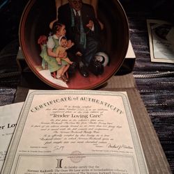 Knowles China “Tender Loving Care” by Norman Rockwell 1st Plate The Ones We Love