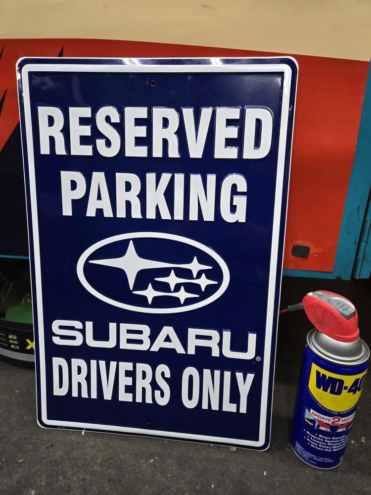 Subaru Parking Sign