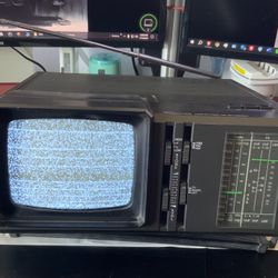 Sears PSB 580 Portable Receiver Television Radio 5" screen 1980s works