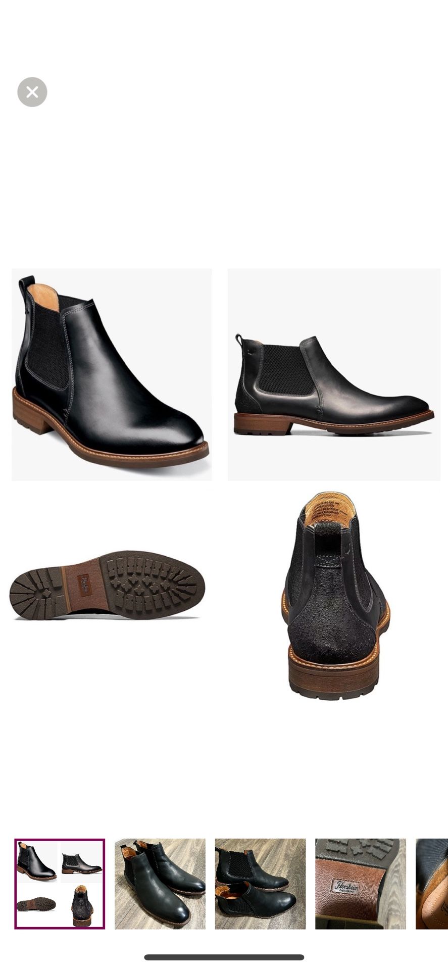 LIKE NEW Florsheim Mens Chalet Plain Toe Gore Chelsea Boots Size 14M