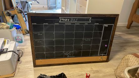 Magnetic Chalk Board Calendar