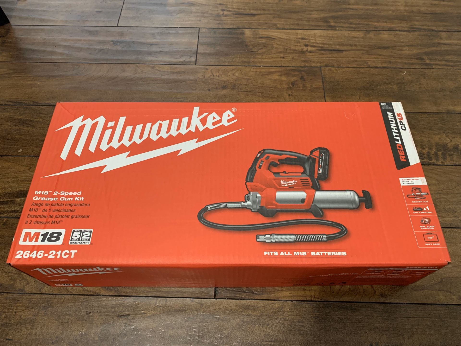 New Milwaukee grease gun