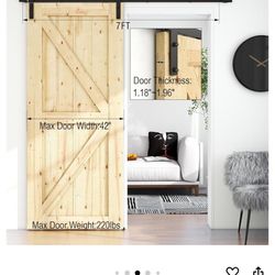 6ft Barn Door Hardware Kit, Sliding Barn Door Hardware