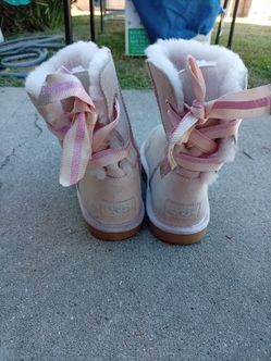 UGG Bailey Bow Boots Pink Suede