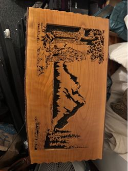 Wood hang up art