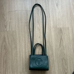 Green telfar Mini Bag.
