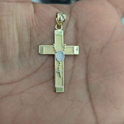 14kt Real Gold Cross Pendant 