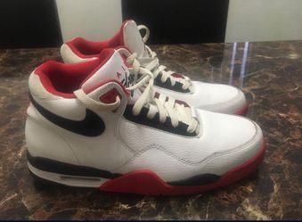 Nike Flight Legacy White/Black-University Red Sneakers BQ4212-100 Men's Size 9