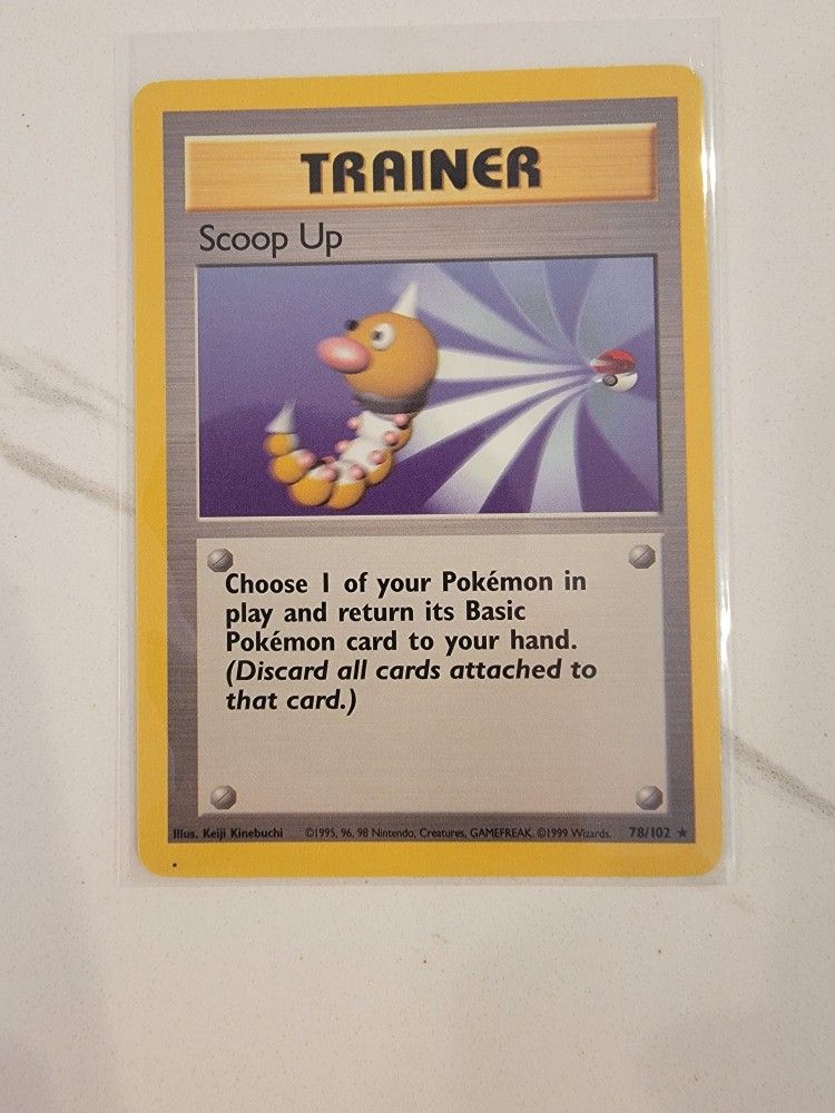 Scoop Up 78/102 Shadowless Base Set Pokémon TCG card Regular Rare - NM