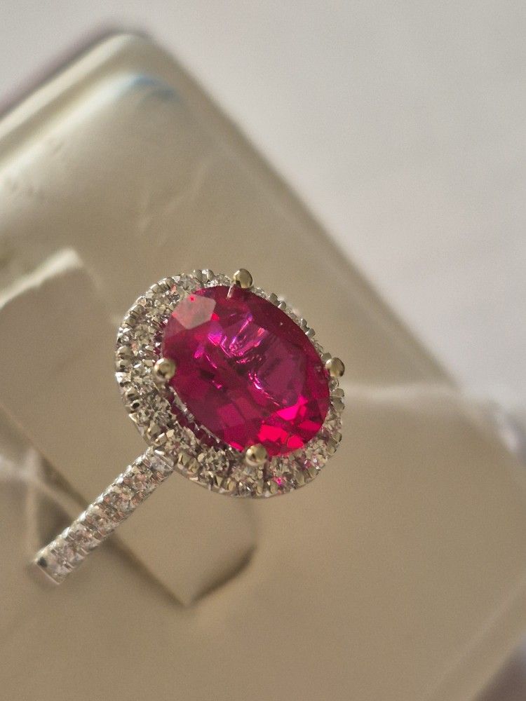 RUBY Colored GEMSTONES Tacori Halo RING