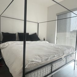 Black Canopy Bed Frame
