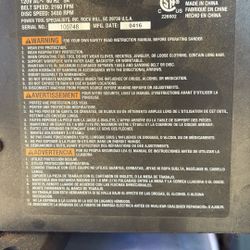 Table top porter cable sander