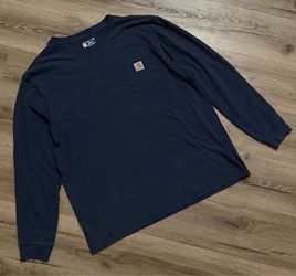 Carhartt Navy blue long sleeve tee