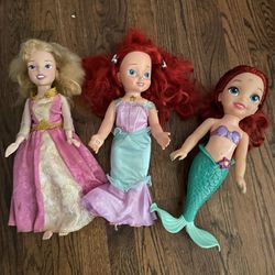 Aurora And Little Mermaid Dolls
