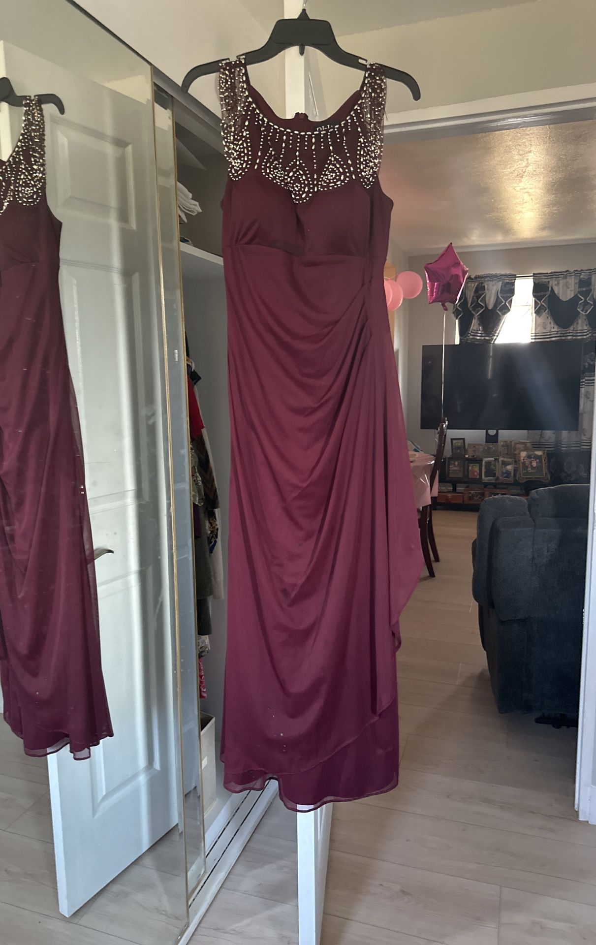 Burgundy Dress
