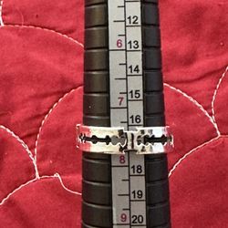 Fashion Silver Razor Blade Ring Size 7.5