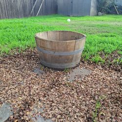 Wine Barrel Pot 