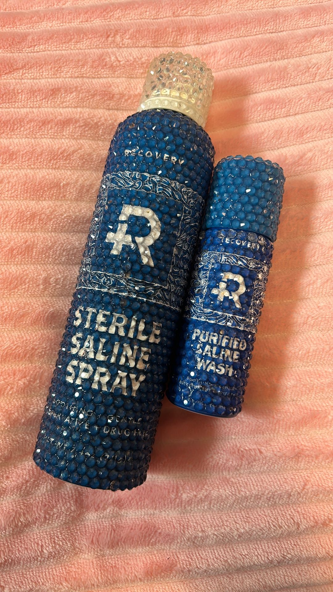 Custom Crystal Bling, Recovery, Sterile, Saline Spray, And Purified Saline Wash