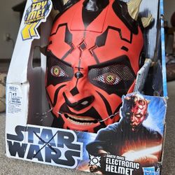 VINTAGE 2011 HASBRO STAR WARS DARTH MAUL ELECTRONIC  TALKING MASK/HALLOWEEN 