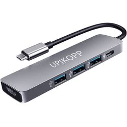 USB C Hub HDMI Adapter for MacBook Pro Dongle, Thunderbolt 3 to USB HDMI Hub for Mac/MacBook Air/ipad Pro/Projector with 3 USB Ports and PD Charging P