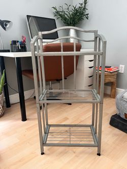 Tiered Metal Plant Stand or Bathroom Storage