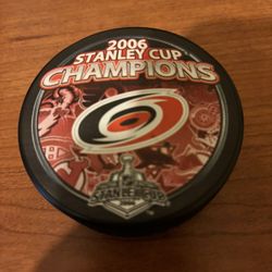 NHL Carolina Hurricanes 2006 Stanley Cup Champions Puck 