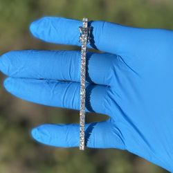 Moissanite Tennis Bracelet 3mm 6 Carats 925