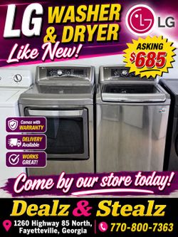 LG Washer & Dryer for Sale 
(Like New) Comes w Warranty
