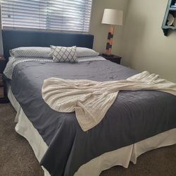 Queen Bed, Frame, And Headboard 