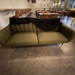 modern style green loveseat/sofa