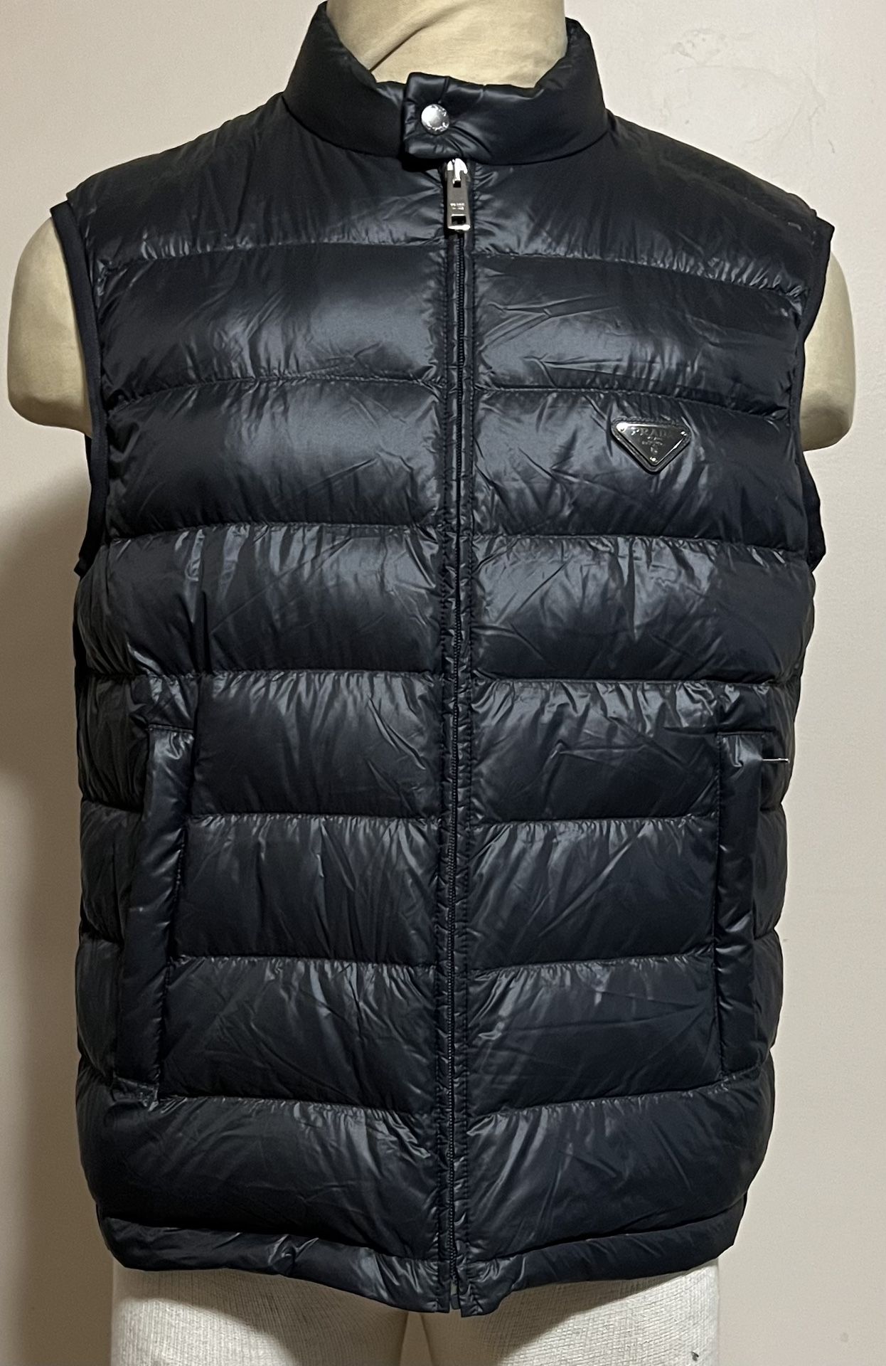 Prada Designer Puffer Vest Size 54