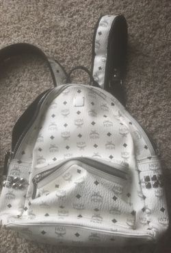 White MCM backpack