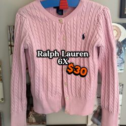 Ralph Lauren Girls' Cable-Knit Cotton Cardiga