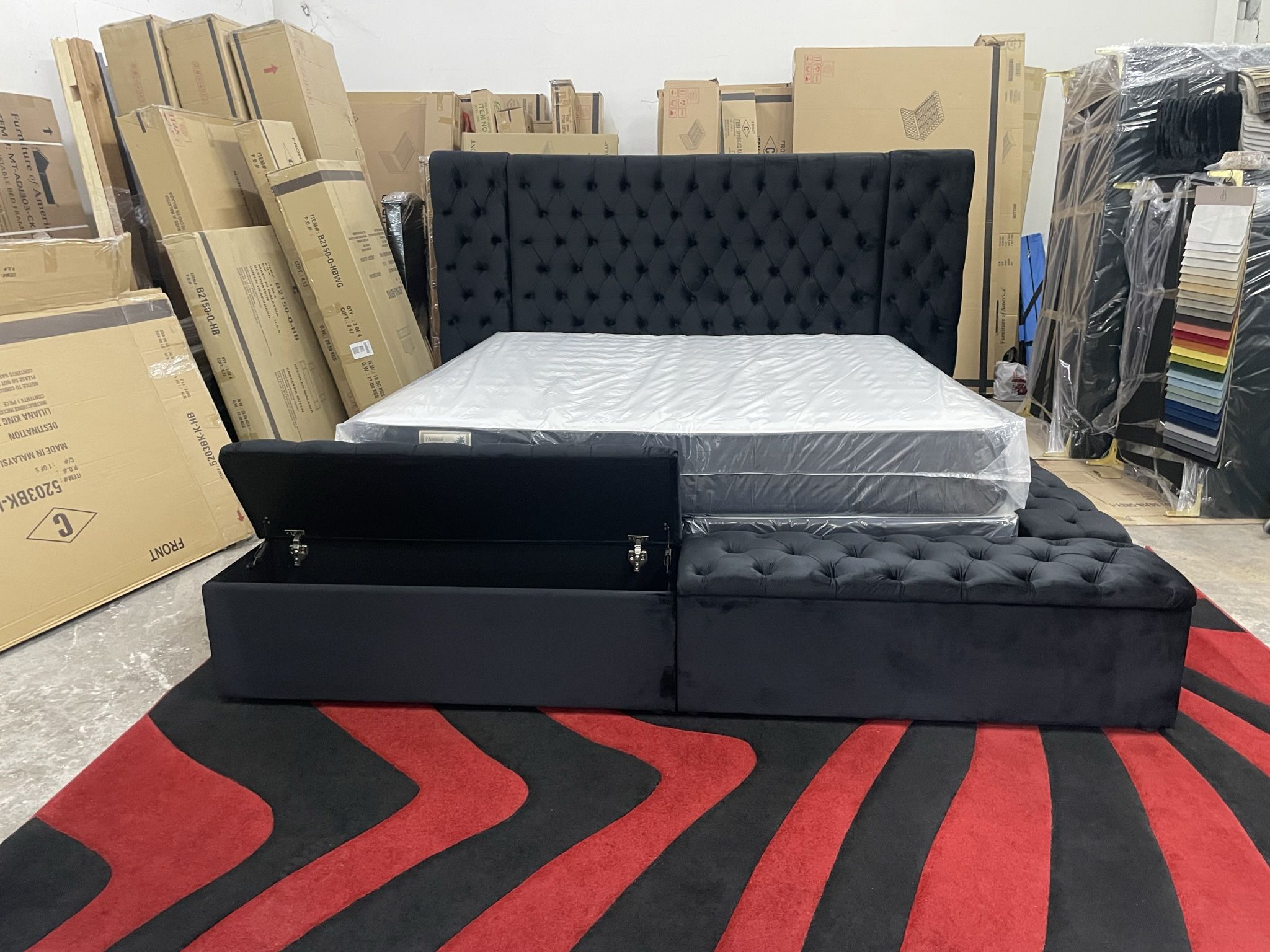 $1299 Brand New King Bed Frame With Mattress(Read Description Below)