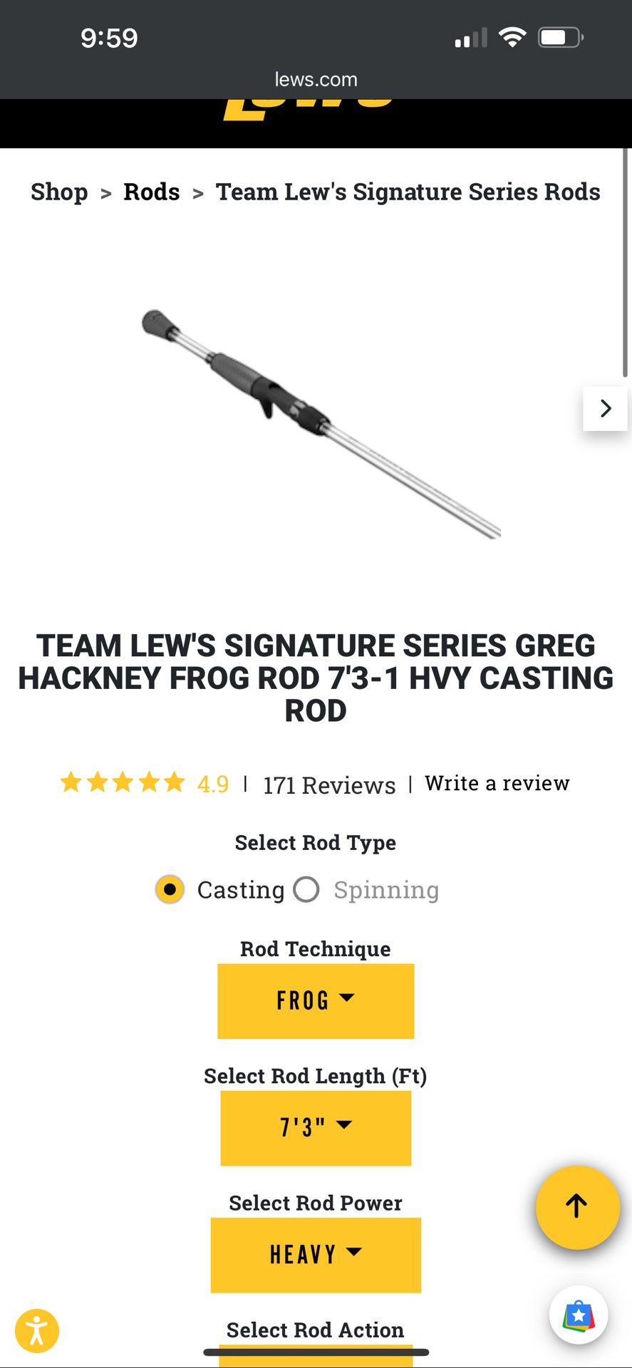 TEAM LEW'S SIGNATURE SERIES Fishing Rod