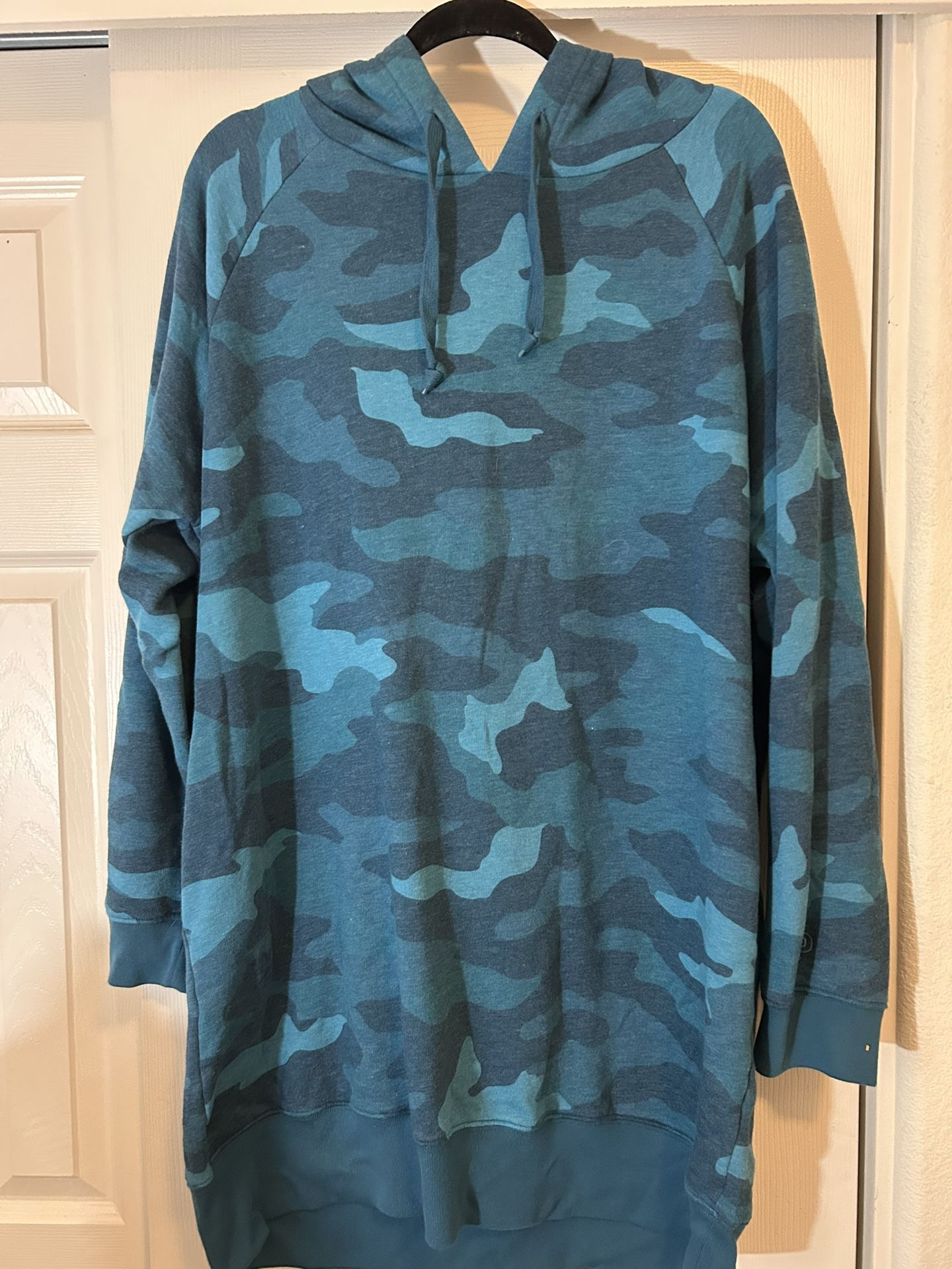 Victoria Secret Pink Aqua Teal Sweatshirt Hoodie Dress