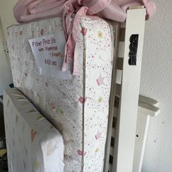 Fisher Price Crib, Mattress & Bumpers