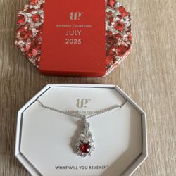 Bomb Party July 2025 Ruby Necklace – Removable Pendant – NEW