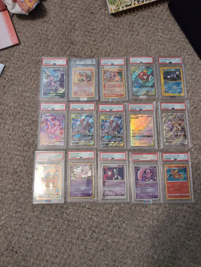 PSA Pokemon Slabs Charizard Mew Mewto