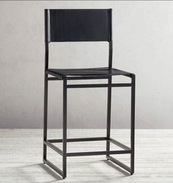 3 Piece Set Leather Counter Stool
