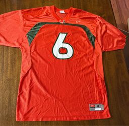 Vintage Miami Hurricanes Jersey Mens M Orange NCAA Football Nike #6